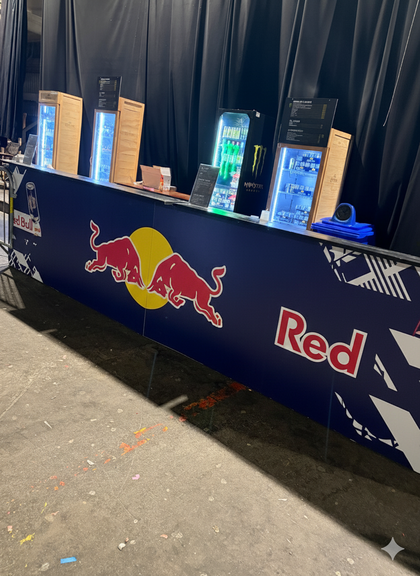 Bar med Red Bull-dekor